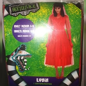BEETLEJUICE Lydia Halloween Women's Costume Dress Sz M 6-8